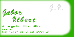 gabor ulbert business card